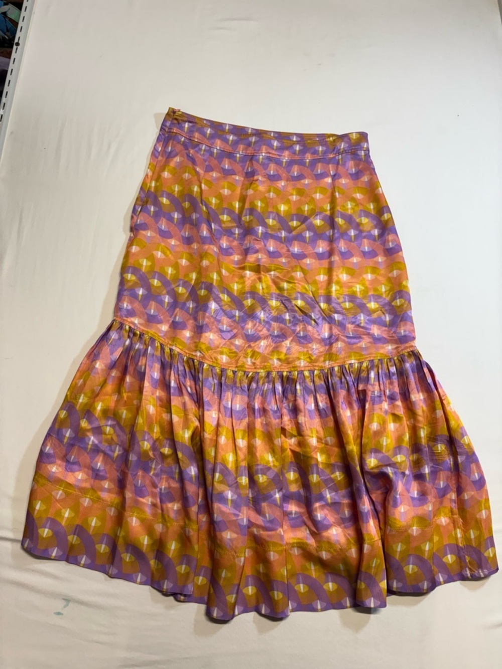 SANDRO
Printed satin-twill midi skirt - Picture 8 of 11